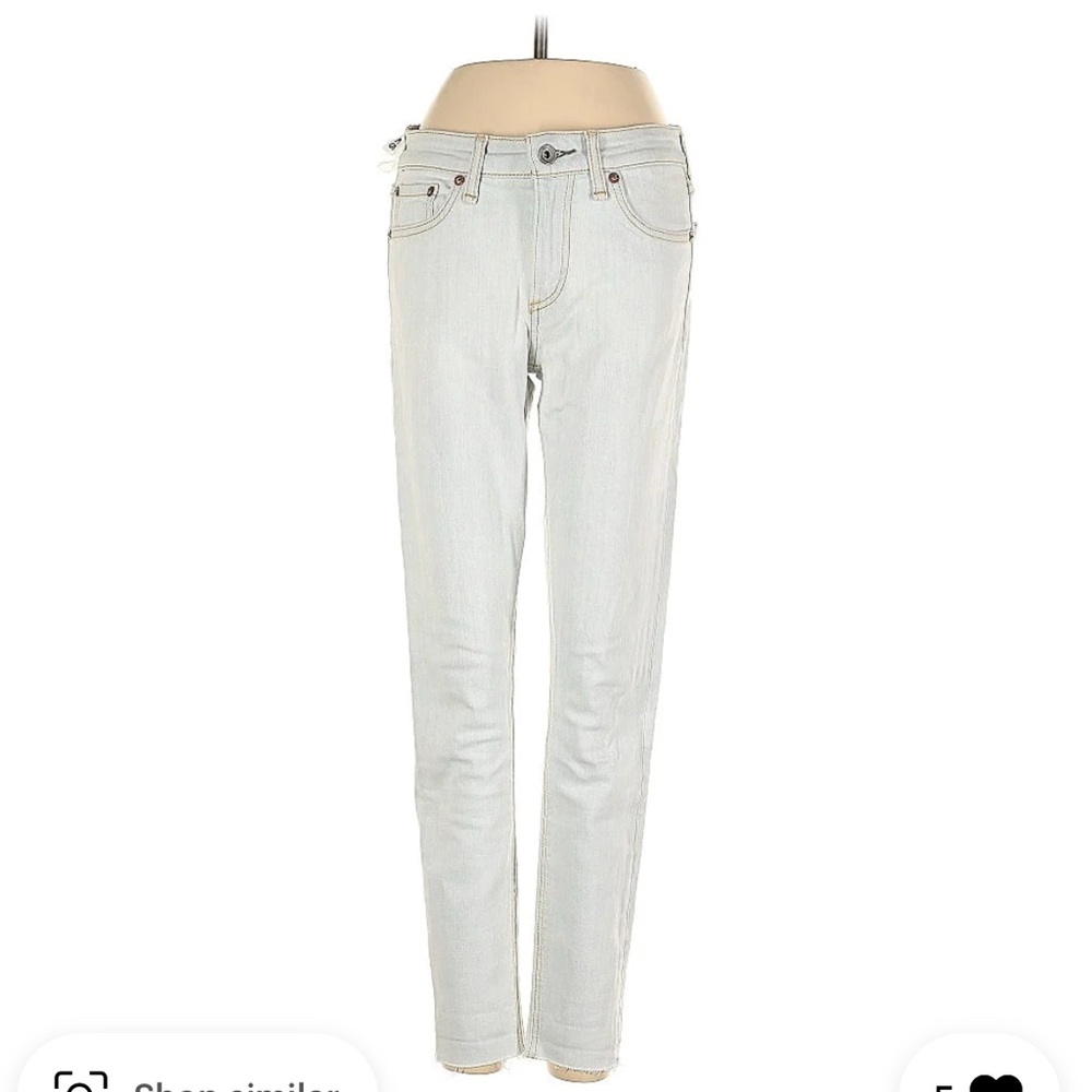 Ivory Rag & Bone Skinny Jeans Size 25. Small. New with Jean Tags.